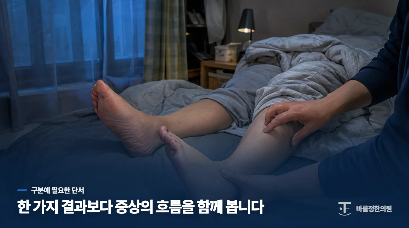 잠을 깨울 정도라면 철 저장 상태를 살펴봅니다