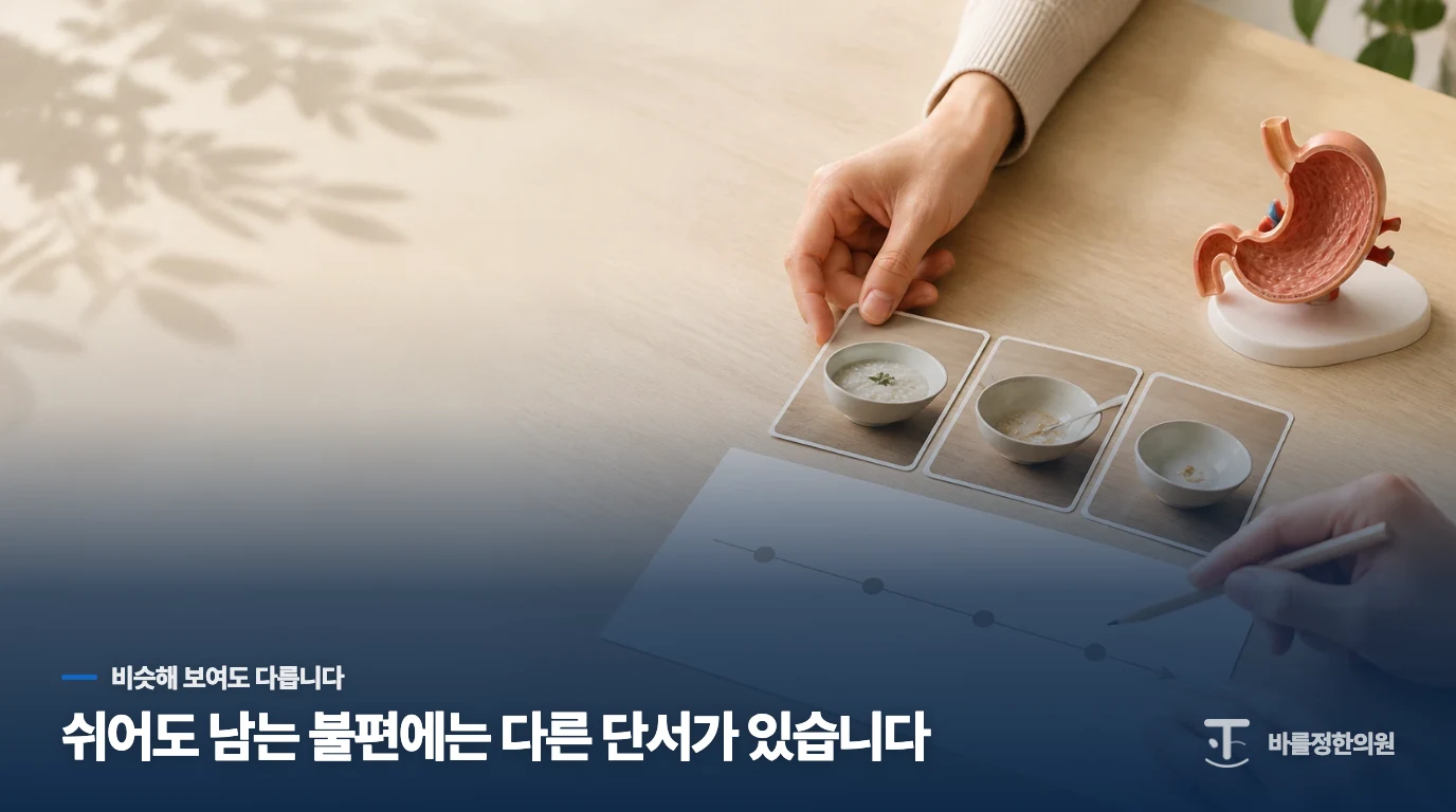 뒷목이 뻣뻣한 두통과 속이 메스꺼운 두통은 어떻게 구분하나요?