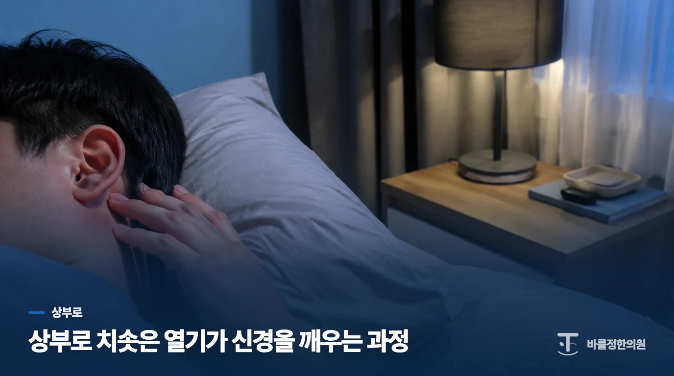 상부로 치솟은 열기가 신경을 깨우는 과정