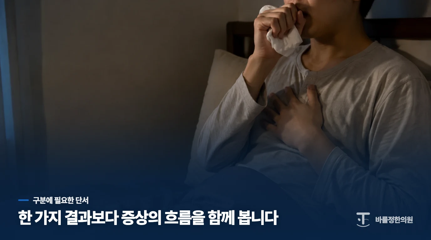 새벽 기침에 쌕쌕거림이 붙으면 기관지를 살핍니다
