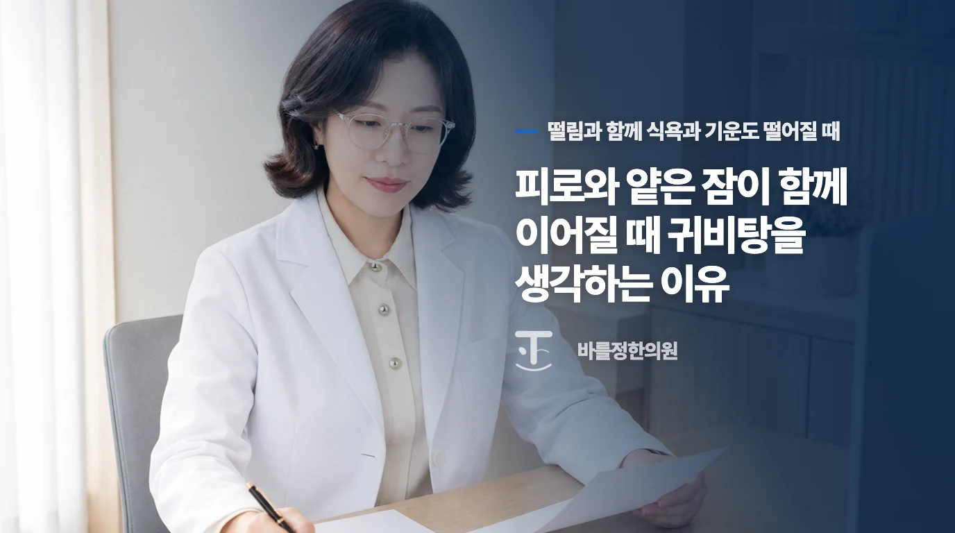 피로와 얕은 잠이 함께 이어질 때 귀비탕을 생각하는 이유
