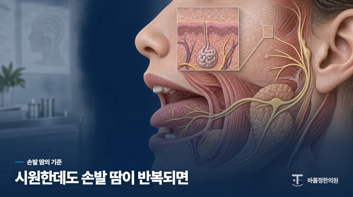시원한데도 손발에 땀이 나면 다한증을 의심하는 이유