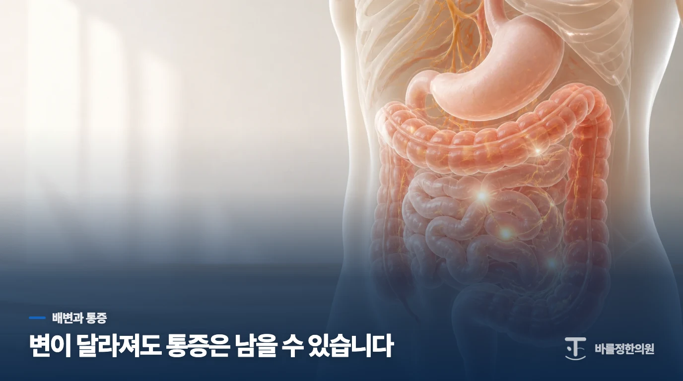 급한 변은 줄었는데 복통이 그대로라면