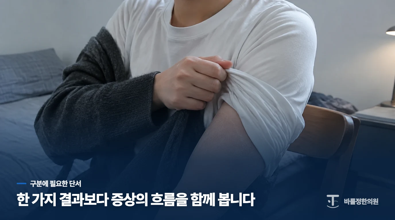 상담 내용을 문서에 기록하는 비시술 상담 예시