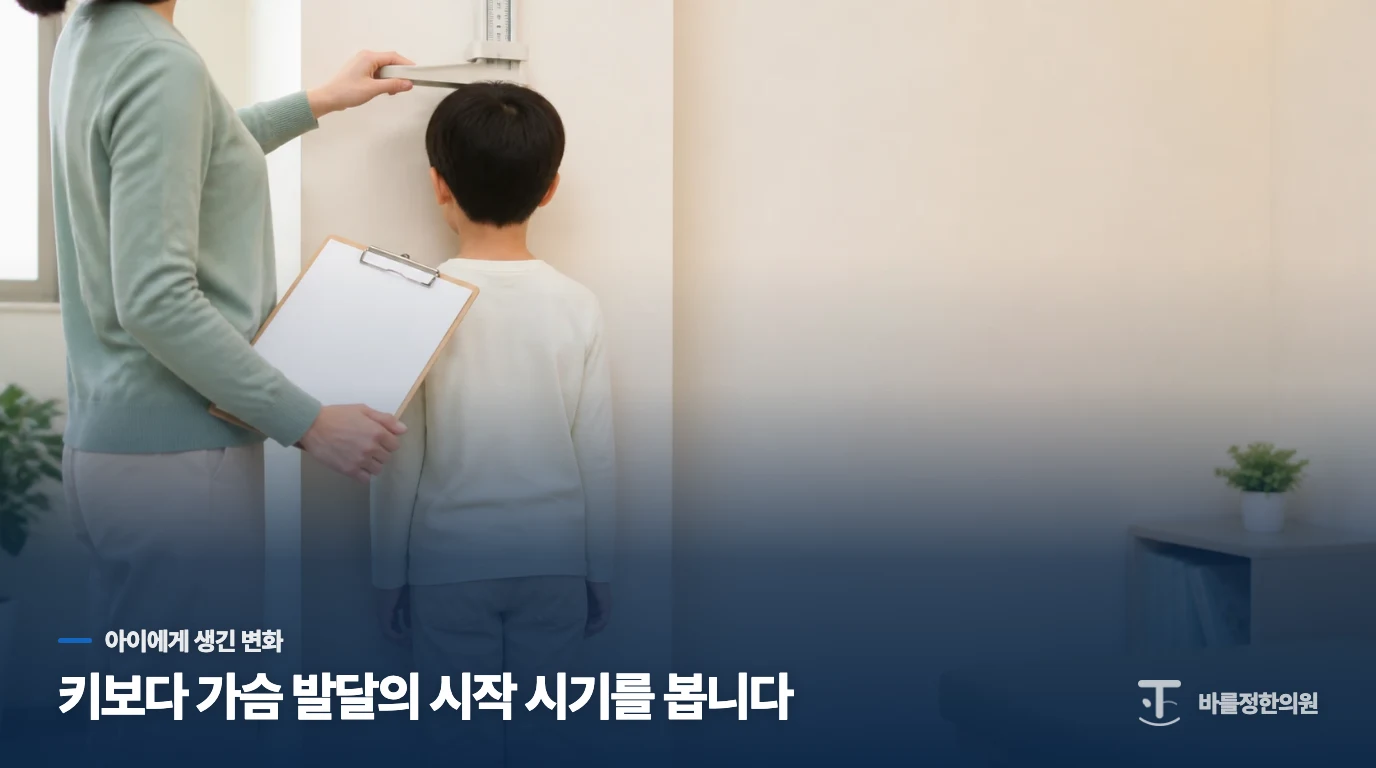 가슴 멍울이 생긴 나이가 판단의 출발점입니다