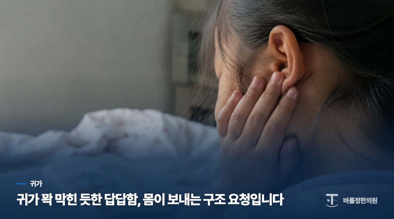 귀가 꽉 막힌 듯한 답답함, 몸이 보내는 구조 요청입니다